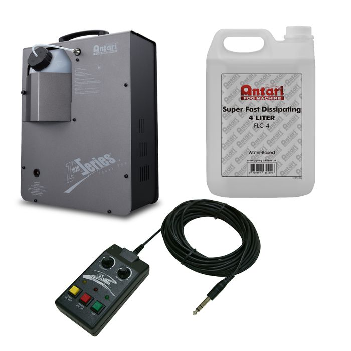 Antari Z-1020 Vertical Fog Machine with (1) Gallon of Quick Dissipating Fog  Fluid and (1) Z-40 Cable Remote Package